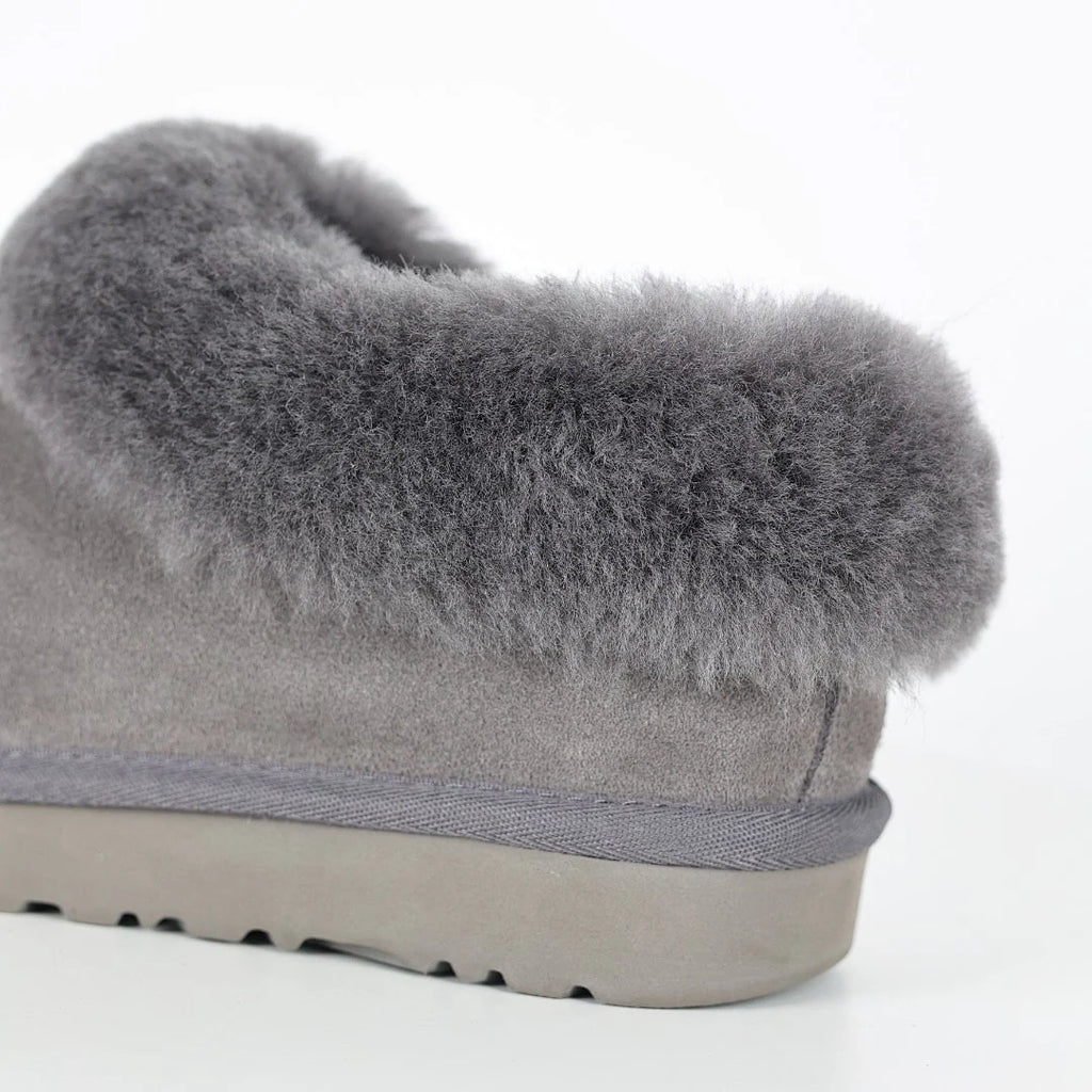 UGG Tazz Slipper – Grey | Shearling Moc-Toe Women's Slip-On
