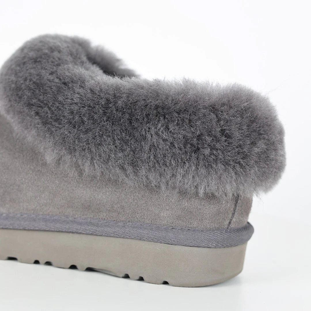 UGG Tazz Slipper – Grey | Shearling Moc-Toe Women's Slip-On