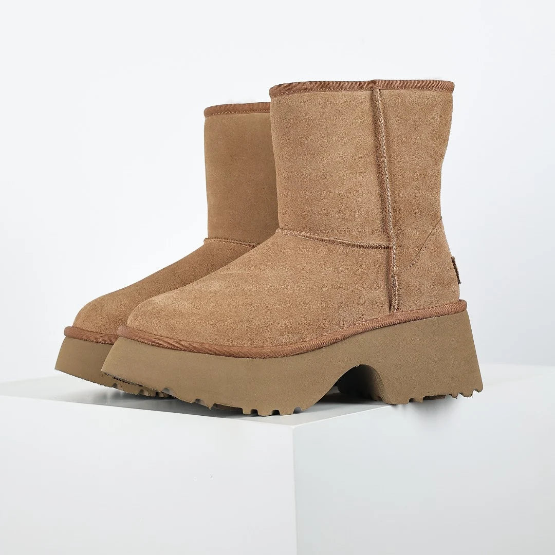 UGG Classic Mini Platform Boot – Chestnut | 5cm Chunky Sole | Women's Winter Boot