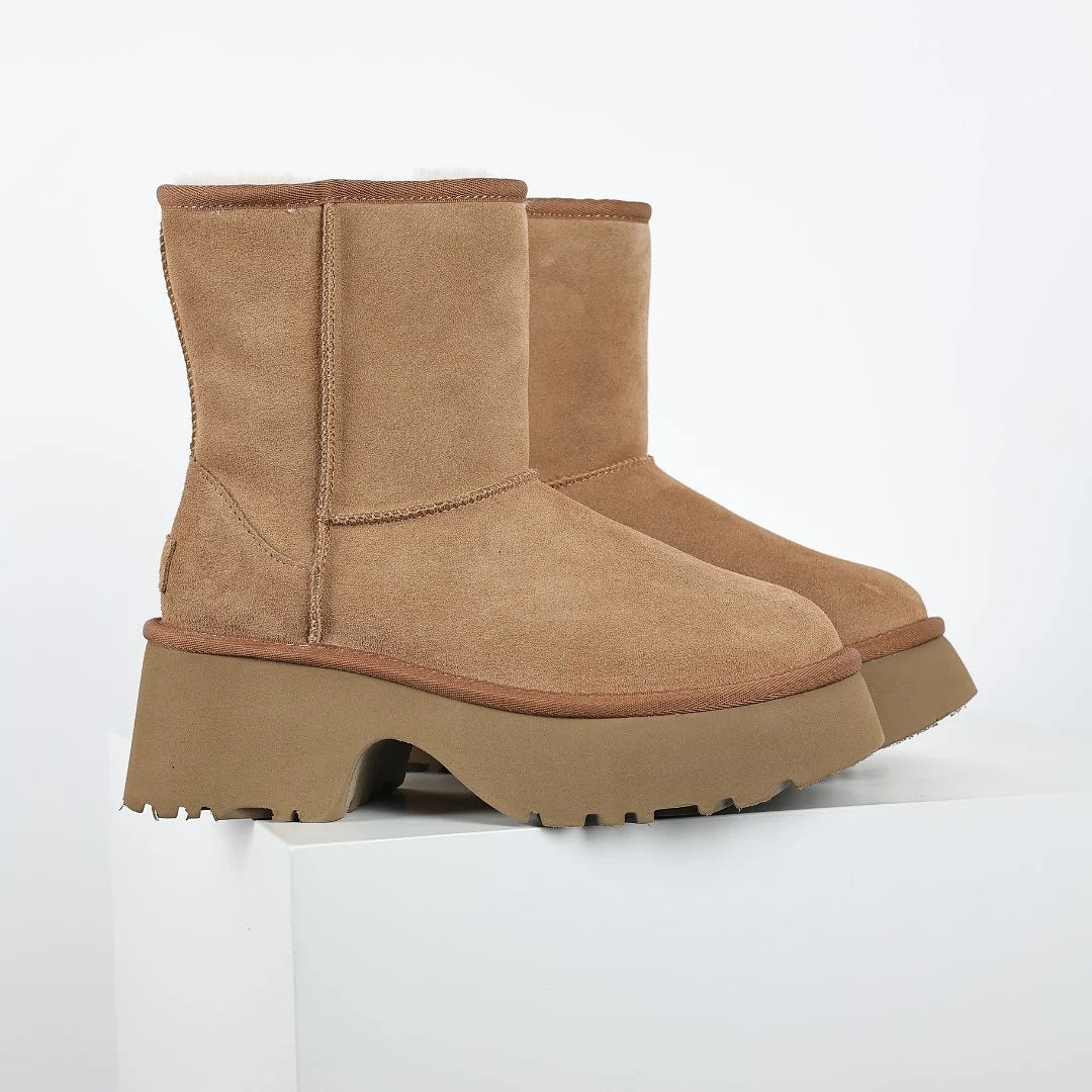 UGG Classic Mini Platform Boot – Chestnut | 5cm Chunky Sole | Women's Winter Boot