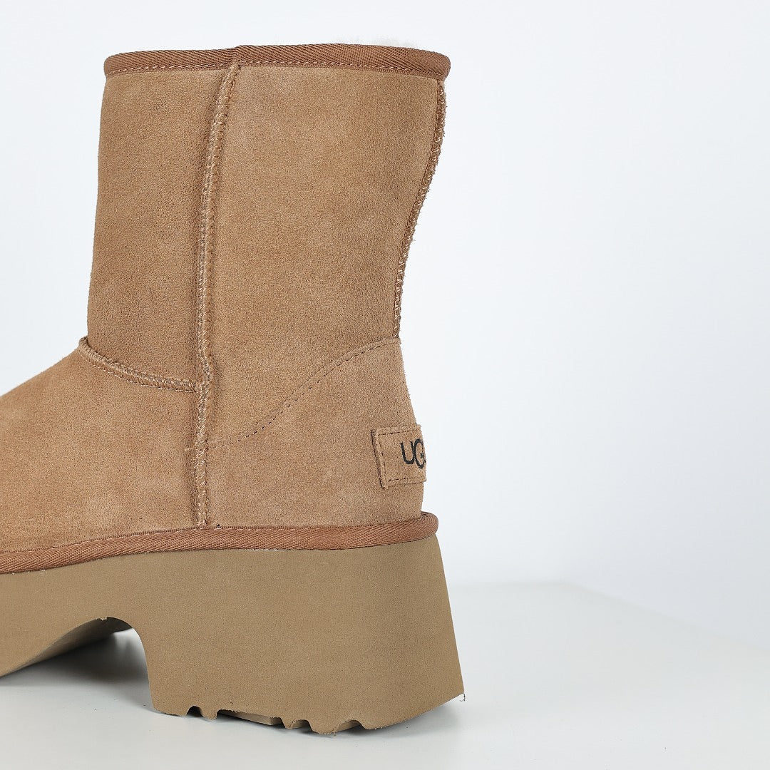 UGG Classic Mini Platform Boot – Chestnut | 5cm Chunky Sole | Women's Winter Boot