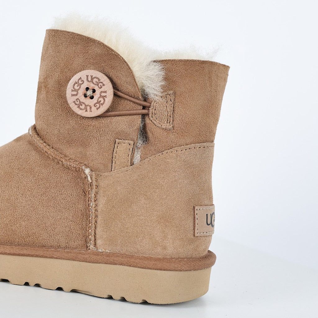 UGG Bailey Button Mini Boot – Chestnut | Shearling-Lined Women's Ankle Boot