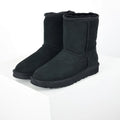 UGG Classic Short Boot – Black | Fully Tonal Women's Shearling Mid-Calf Boot