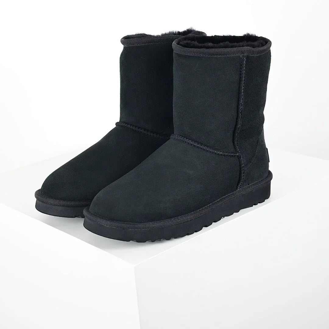 UGG Classic Short Boot – Black | Fully Tonal Women's Shearling Mid-Calf Boot
