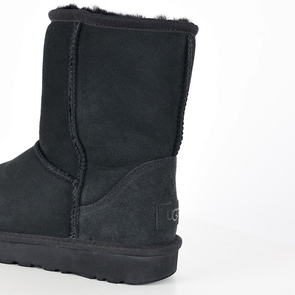 UGG Classic Short Boot – Black | Fully Tonal Women's Shearling Mid-Calf Boot