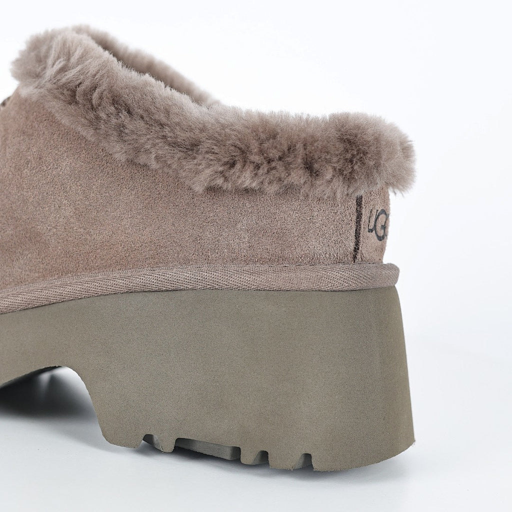 UGG Tazz Platform Mule – Taupe | 5cm Platform Women's Shearling Slip-On Clog