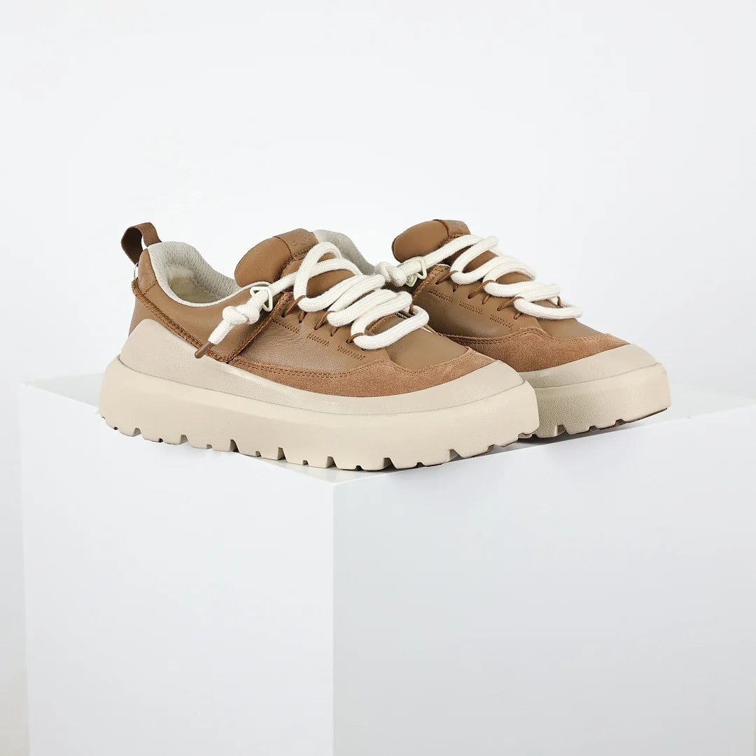 UGG Women's Platform Lace-Up Sneaker – Tan & Cream