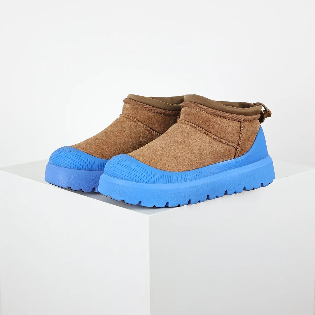 UGG Platform Snow Boot – Chestnut & Blue | 4cm Platform Unisex Warm-Lined Winter Boot
