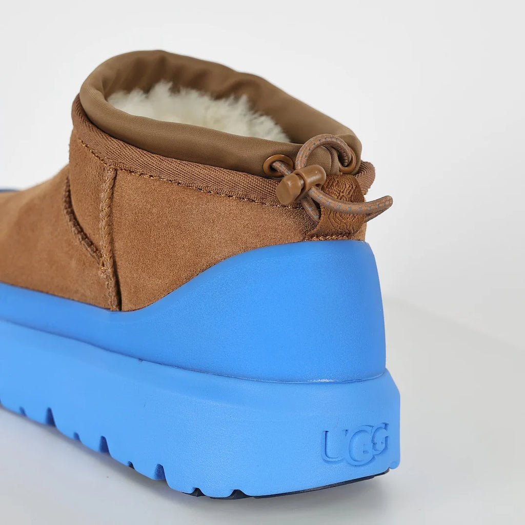 UGG Platform Snow Boot – Chestnut & Blue | 4cm Platform Unisex Warm-Lined Winter Boot