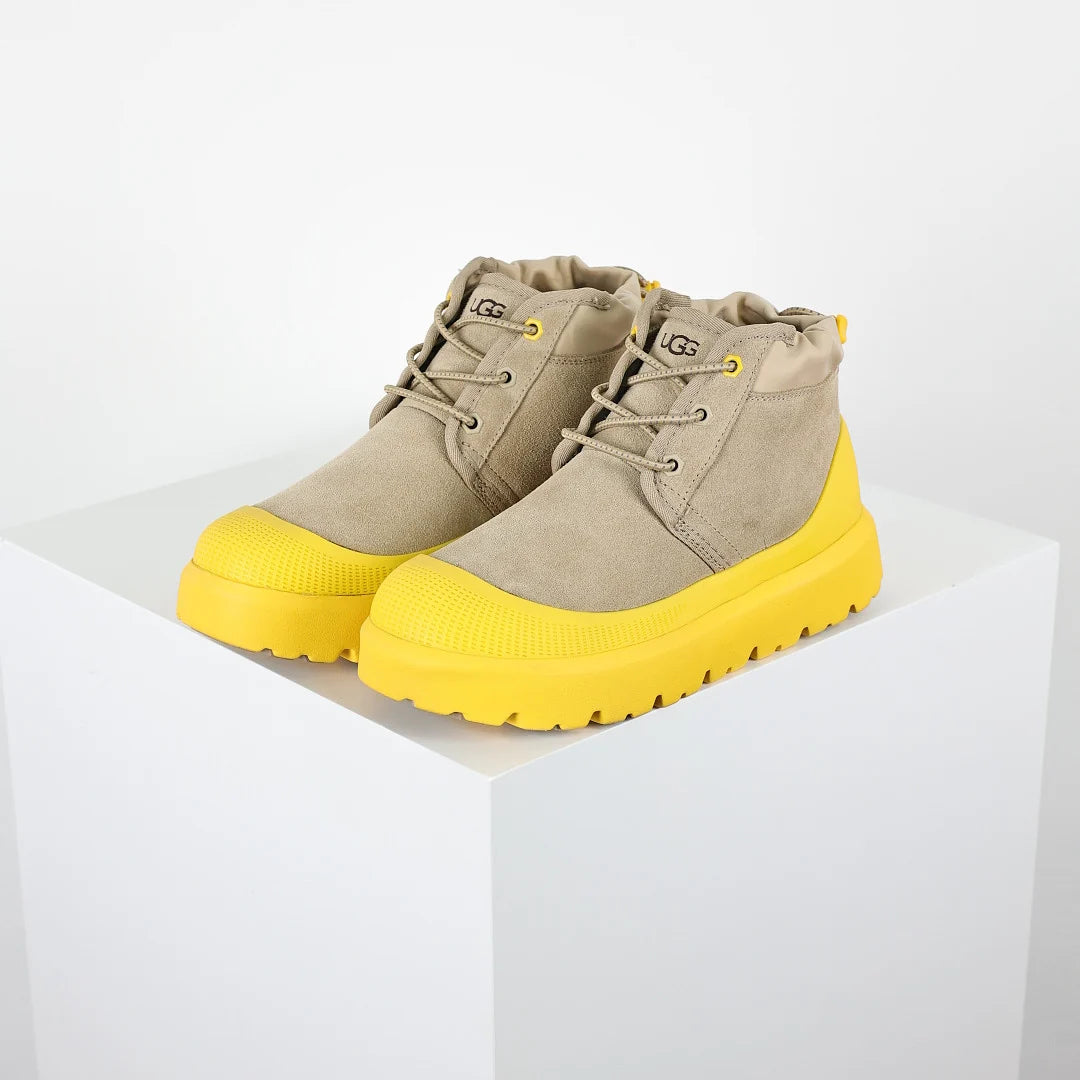UGG Men's Lace-Up Chukka Boot with Yellow Sole