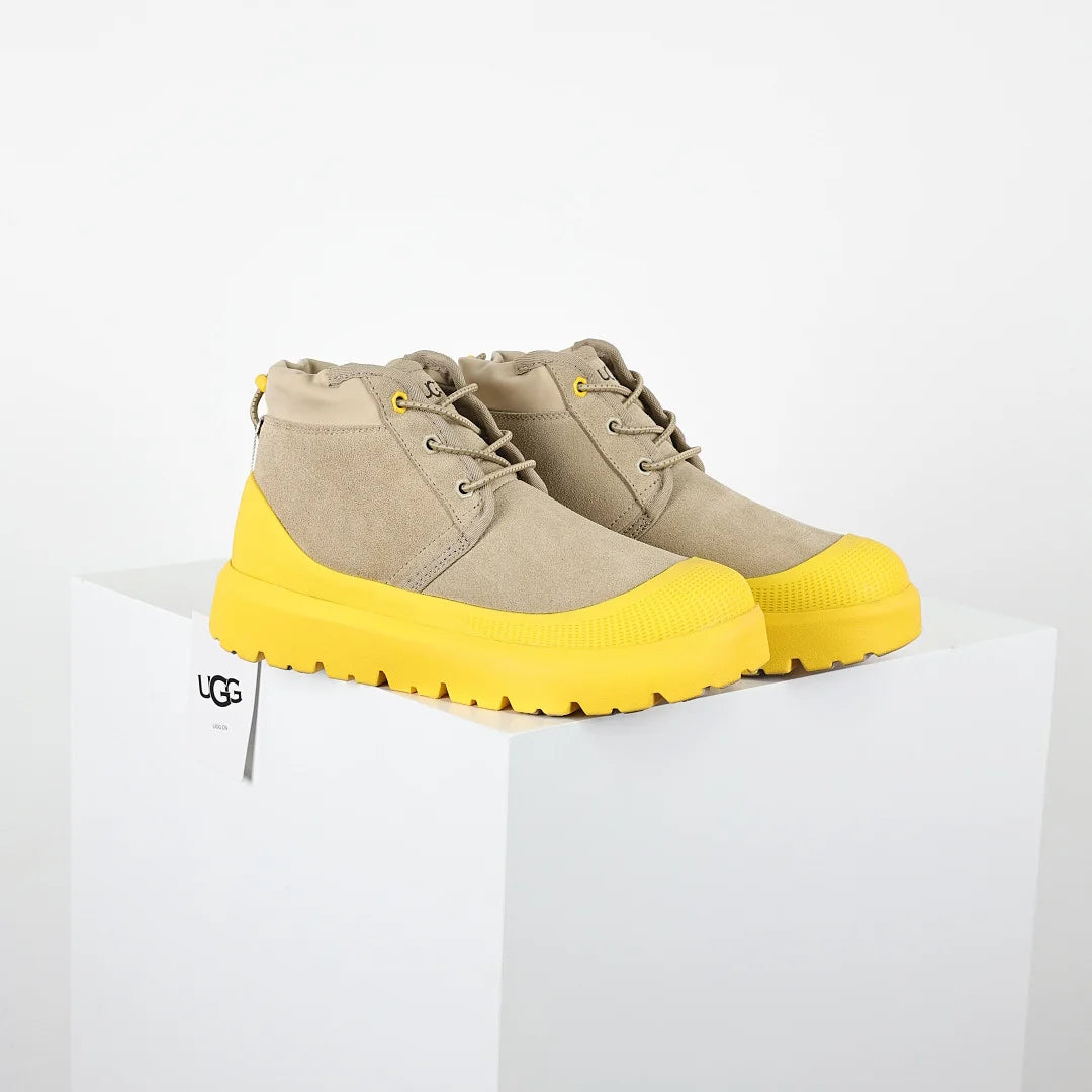 UGG Men's Lace-Up Chukka Boot with Yellow Sole