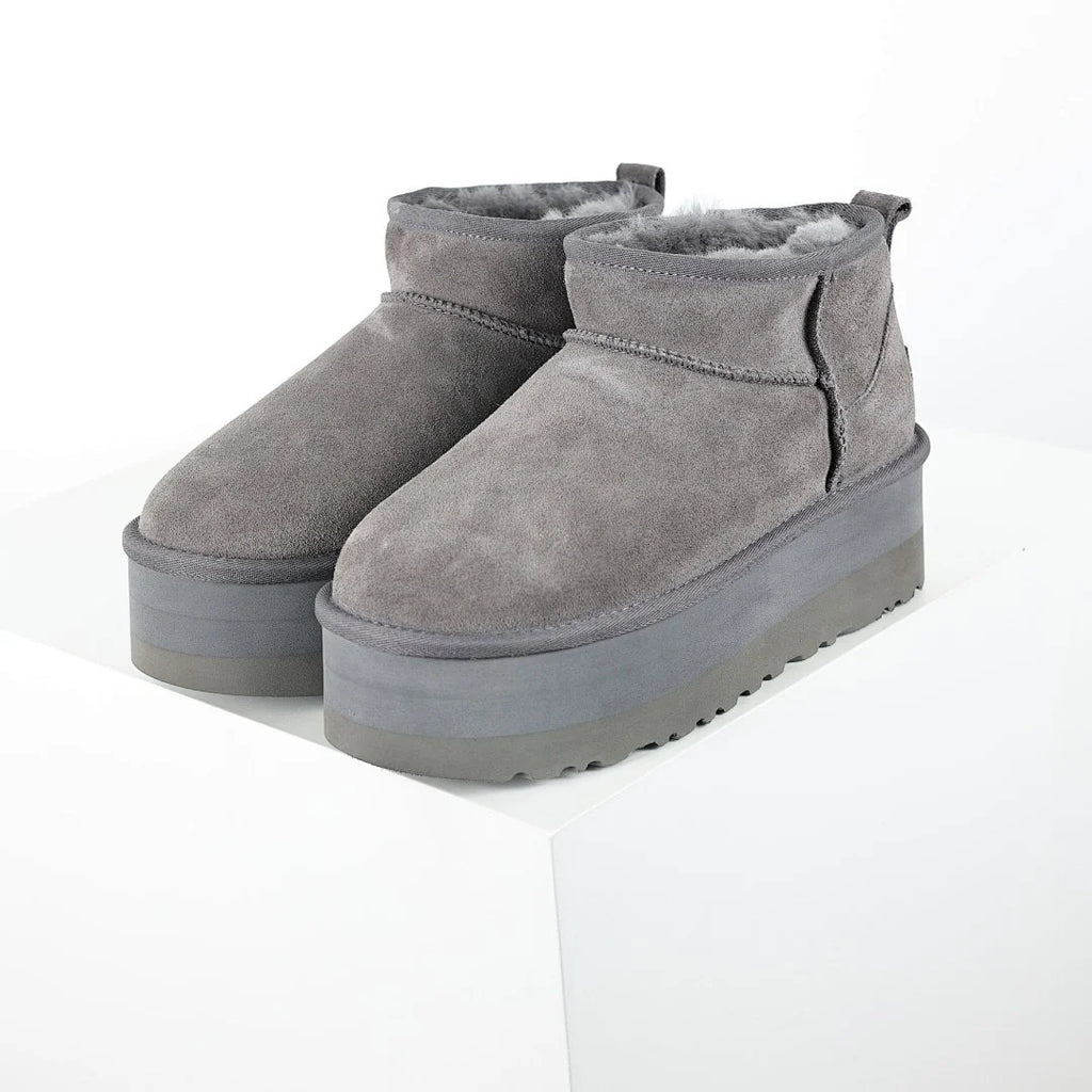UGG Classic Ultra Mini Platform Boot – Grey | 5cm Tonal Platform Women's Ankle Boot
