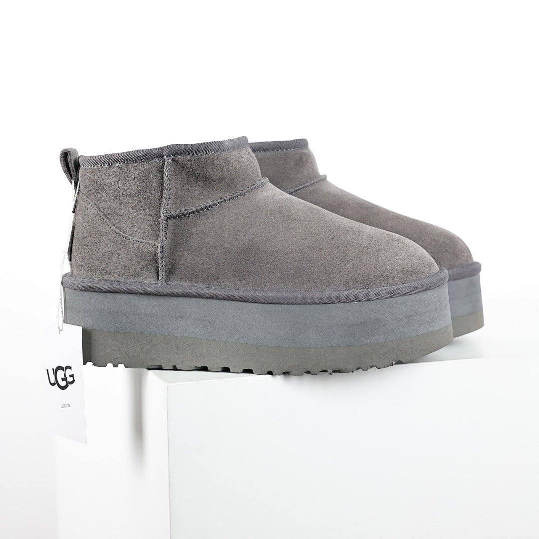 UGG Classic Ultra Mini Platform Boot – Grey | 5cm Tonal Platform Women's Ankle Boot