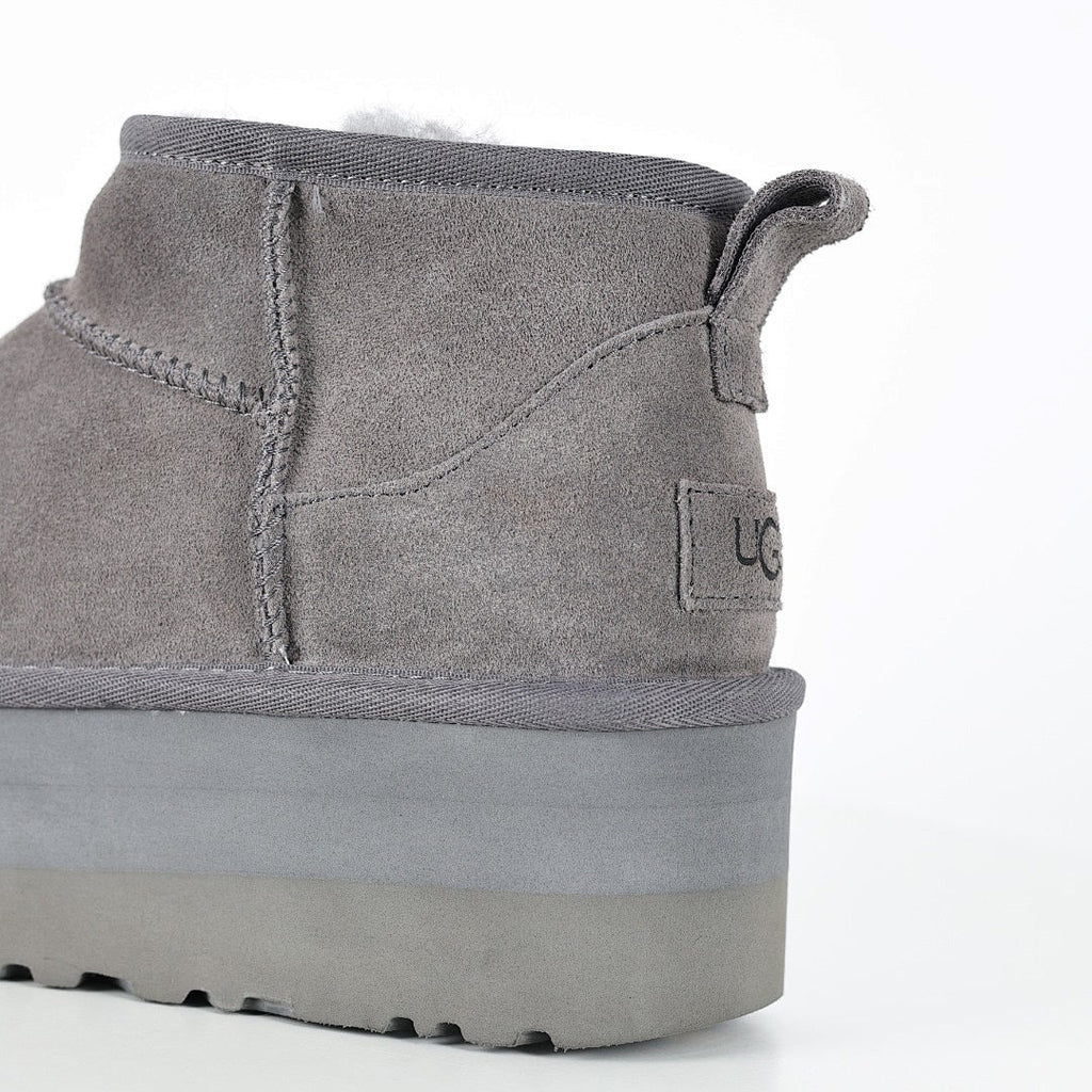 UGG Classic Ultra Mini Platform Boot – Grey | 5cm Tonal Platform Women's Ankle Boot