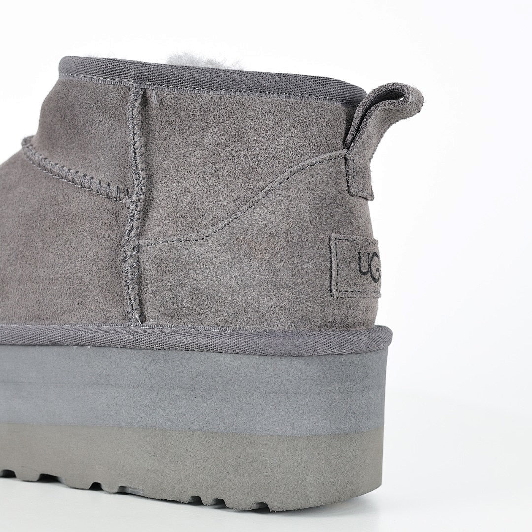 UGG Classic Ultra Mini Platform Boot – Grey | 5cm Tonal Platform Women's Ankle Boot