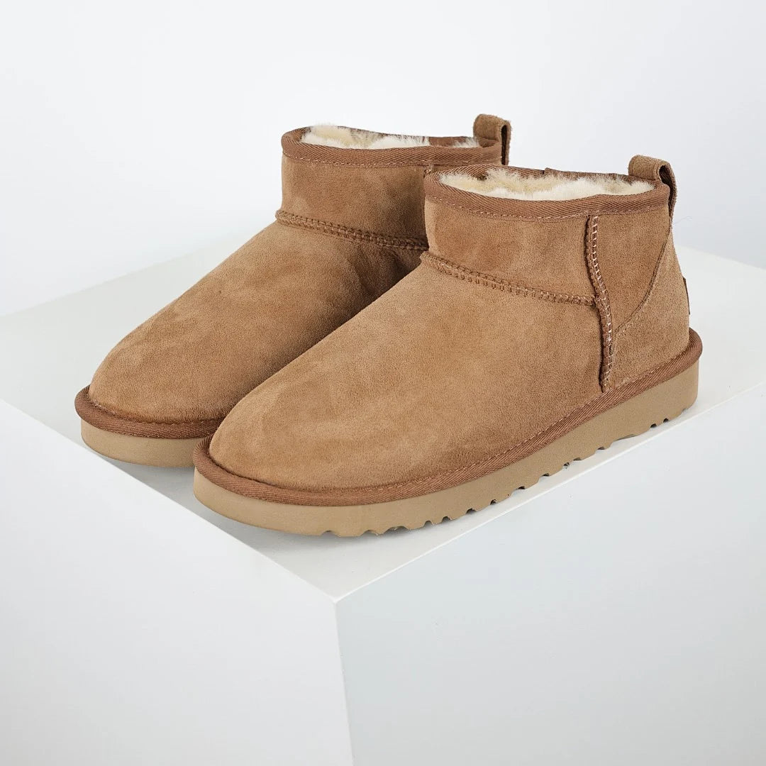 UGG Classic Ultra Mini Boot – Chestnut | Shearling-Lined Unisex Ankle Boot
