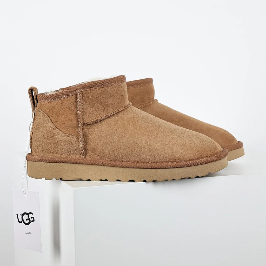 UGG Classic Ultra Mini Boot – Chestnut | Shearling-Lined Unisex Ankle Boot