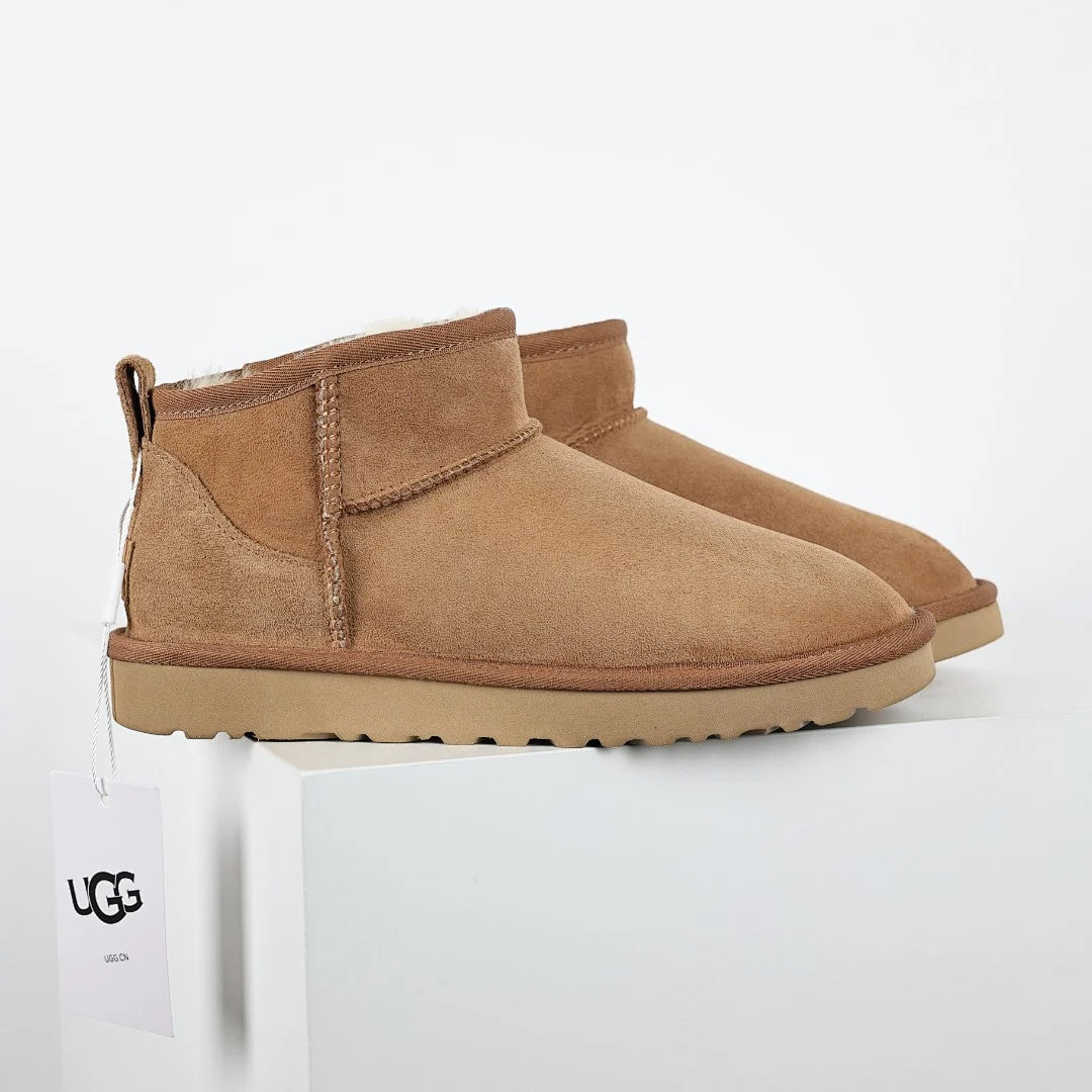 UGG Classic Ultra Mini Boot – Chestnut | Shearling-Lined Unisex Ankle Boot