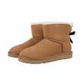 UGG Bailey Bow Mini Snow Boots – Chestnut | Warm-Lined Women's Ankle Boots
