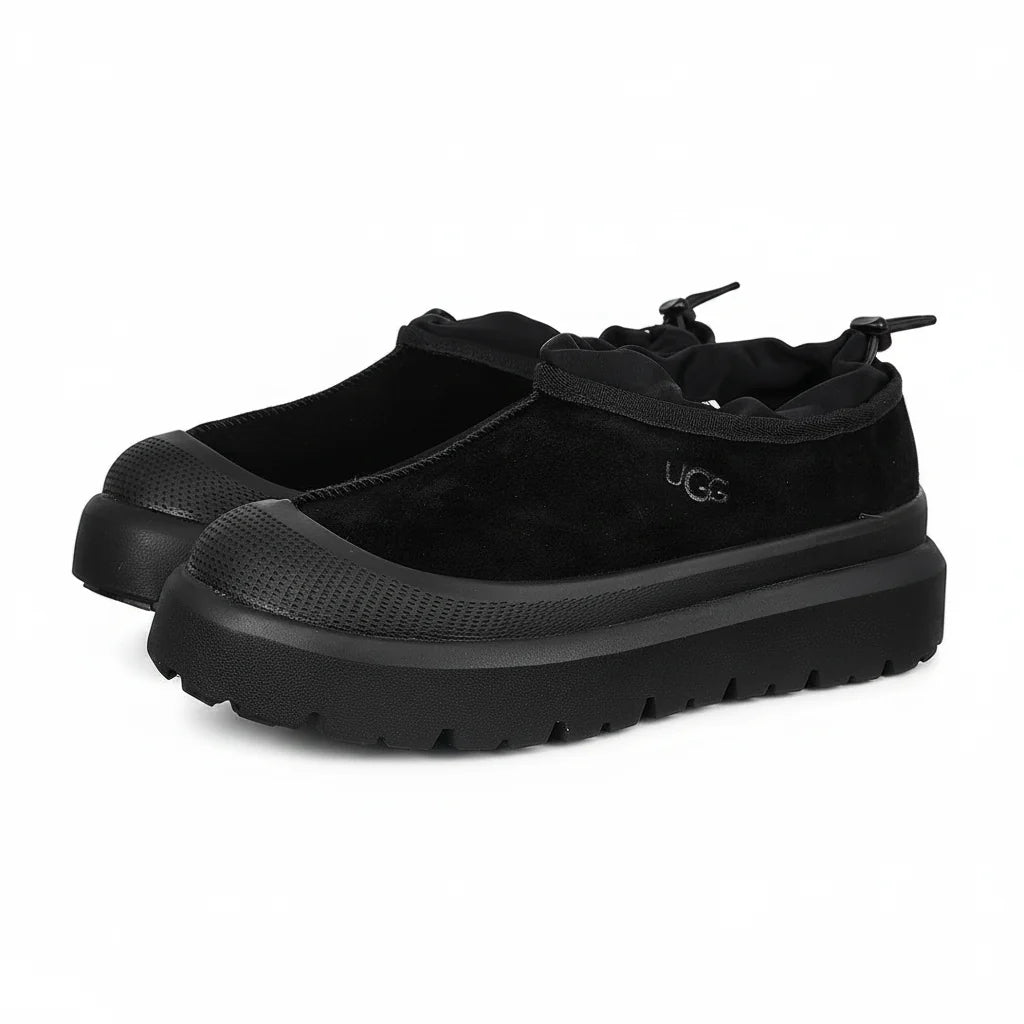 UGG Tasman Platform Slip-On – Black | 4cm Platform Unisex Sneaker Mule