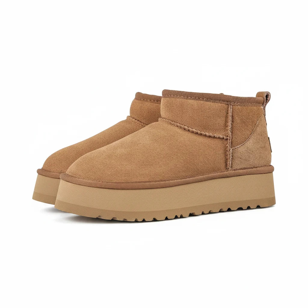 UGG Platform Short Snow Boots – Warm-Lined Women's Winter Boots | Chunky Platform Sole